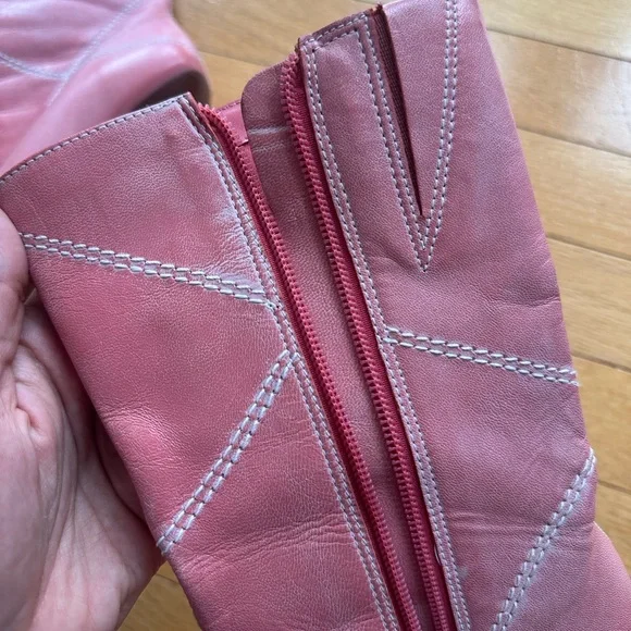 RARE Pink Leather Women's Boots - Picture 8 of 12
